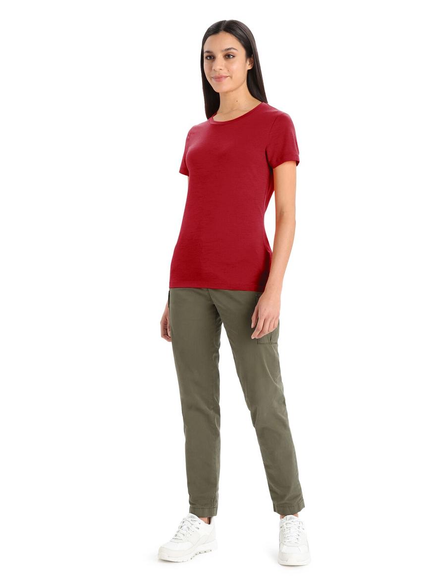 Cherry Icebreaker Merino Tech Lite II Short Sleeve Women's T Shirts | AU 1576MQZA